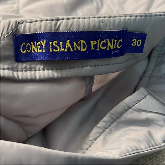NWOT Coney Island Picnic Alpine Slopes Quilted Nylon Miniskirt Gray – 30/US10 - Picture 7 of 7